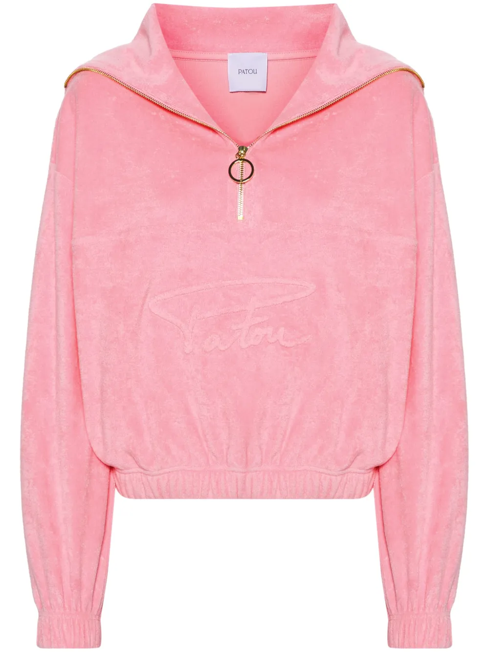 Махровое худи с воротником на молнии PATOU, розовый
Махровое худи с воротником на молнии PATOU, розовый