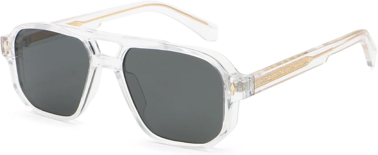 Солнцезащитные очки для женщин и мужчин, квадратная форма, металлический сердечник, повседневные, модные, защита от УФ-излучения UV400, дорожные очки UATXTAU, Transparent Frame
Солнцезащитные очки для женщин и мужчин, квадратная форма, металлический сердечник, повседневные, модные, защита от УФ-излучения UV400, дорожные очки UATXTAU, Transparent Frame