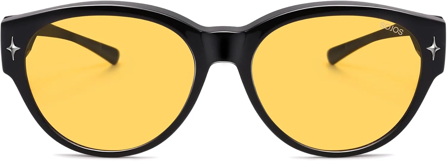 Солнцезащитные очки SOJOS Cat Eye Polarized Fit Over Glasses для женщин, модные солнцезащитные очки с обтекаемой формой «кошачий глаз» SJ2658, Black/Night Vision
Солнцезащитные очки SOJOS Cat Eye Polarized Fit Over Glasses для женщин, модные солнцезащитные очки с обтекаемой формой «кошачий глаз» SJ2658, Black/Night Vision