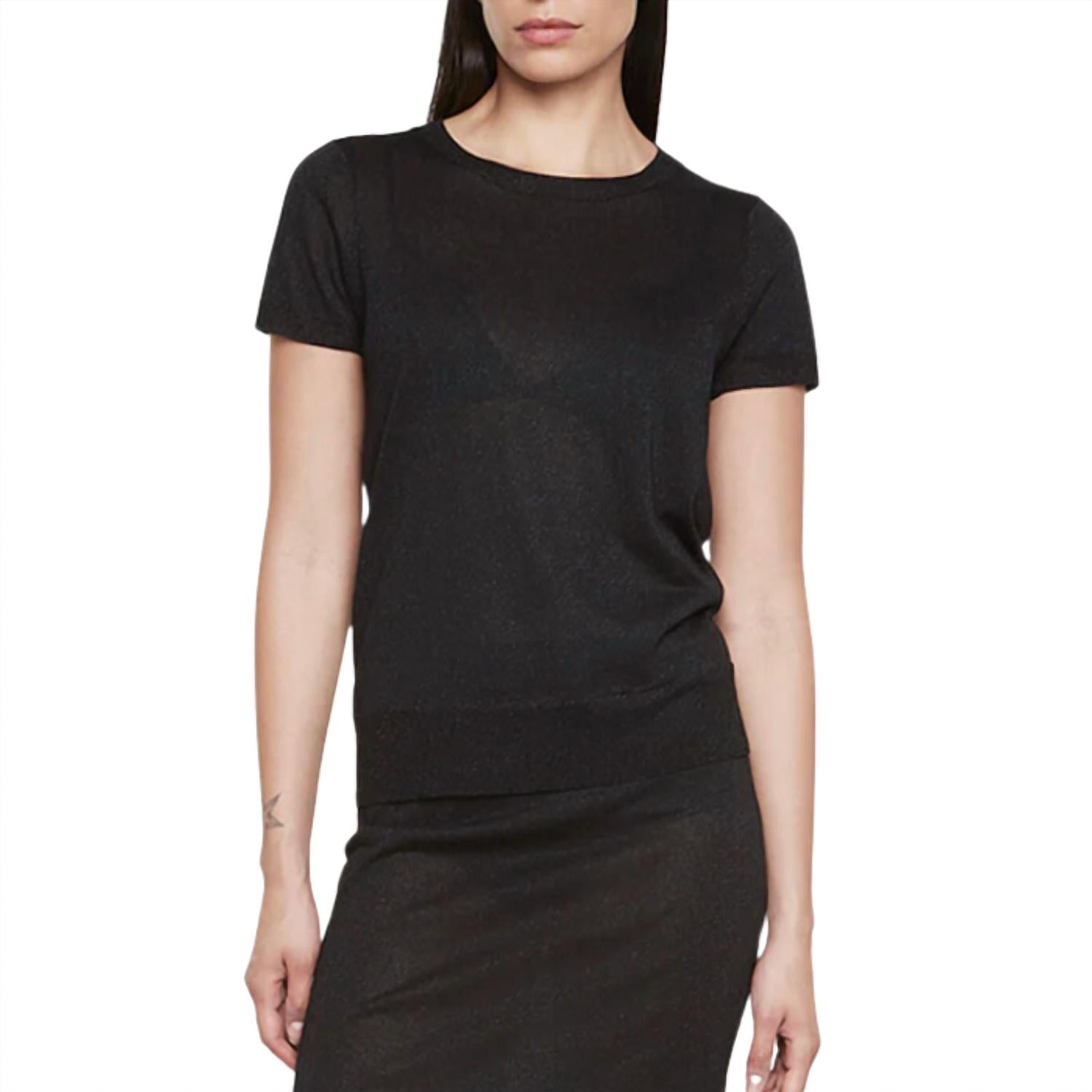 Коста Ламе короткий рукав свитер в черном Enza Costa
Коста Ламе короткий рукав свитер в черном Enza Costa