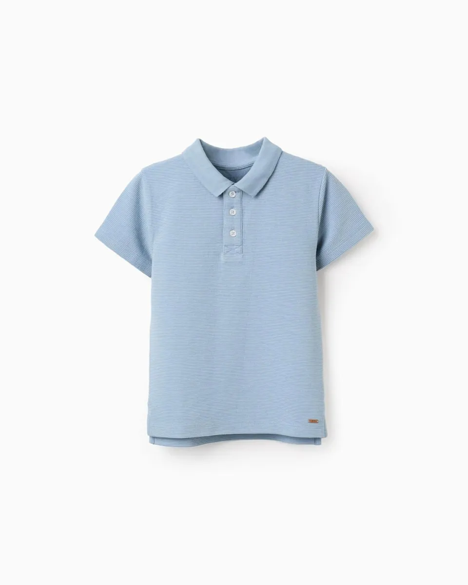 Рубашка-поло для мальчика в рубчик Zippy, светло-голубой
Рубашка-поло для мальчика в рубчик Zippy, светло-голубой