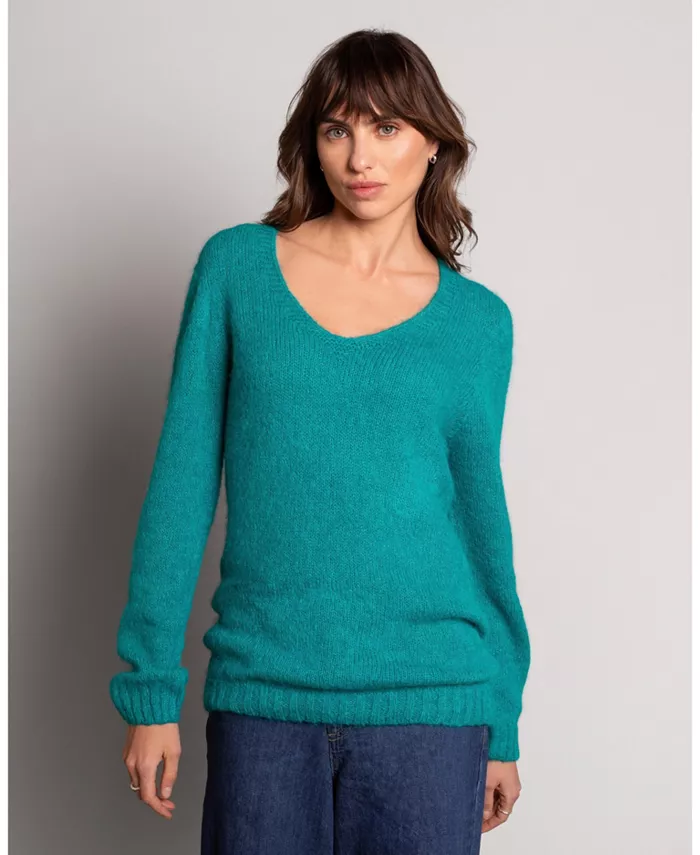 Женский свитер из альпаки-котта с V-образным вырезом Celtic & Co., зеленый
Женский свитер из альпаки-котта с V-образным вырезом Celtic & Co., зеленый