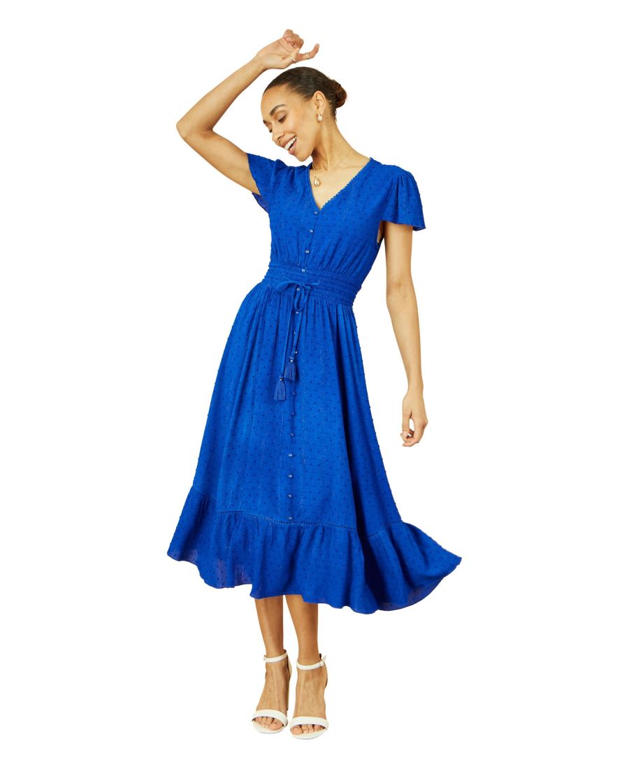 Женское миди-платье с пуговицами Yumi, Blue
Женское миди-платье с пуговицами Yumi, Blue