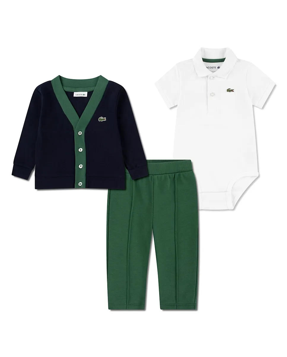 Набор из 3 предметов Mon Premier для мальчика Lacoste, белый
Набор из 3 предметов Mon Premier для мальчика Lacoste, белый