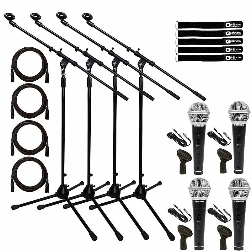 Динамический вокальный микрофон Samson Samson M10 Dynamic Vocal Handheld Microphone Mic w Boom Stands Cables 4 Pack
Динамический вокальный микрофон Samson Samson M10 Dynamic Vocal Handheld Microphone Mic w Boom Stands Cables 4 Pack