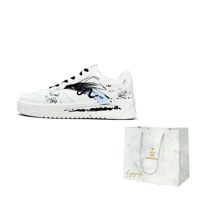 ANTA Легкие скейтерские кросовки Easy Paper Plane из искусственной кожи, износостойкие, низкие, унисекс, черно-белые
ANTA Легкие скейтерские кросовки Easy Paper Plane из искусственной кожи, износостойкие, низкие, унисекс, черно-белые