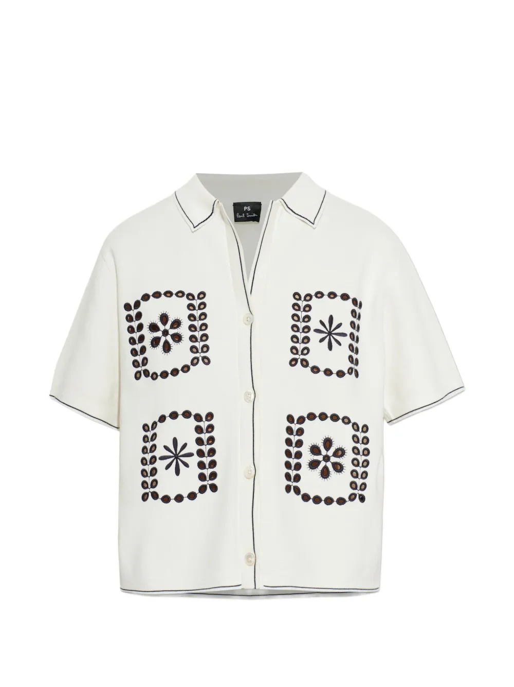 Рубашка с цветочной вышивкой Ps Paul Smith, белый
Рубашка с цветочной вышивкой Ps Paul Smith, белый