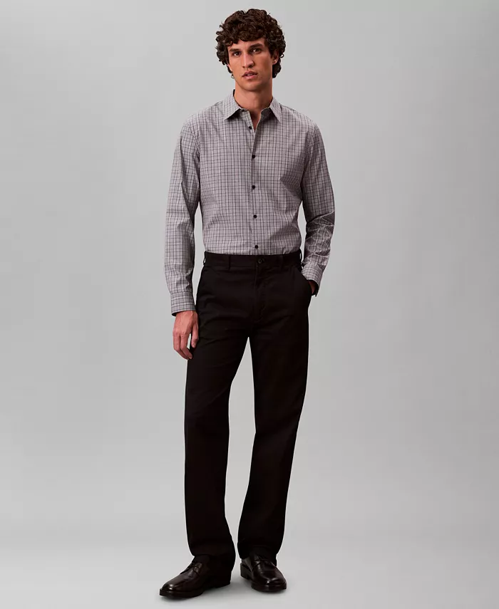 Мужская рубашка с длинным рукавом в клетку Calvin Klein, черный
Мужская рубашка с длинным рукавом в клетку Calvin Klein, черный