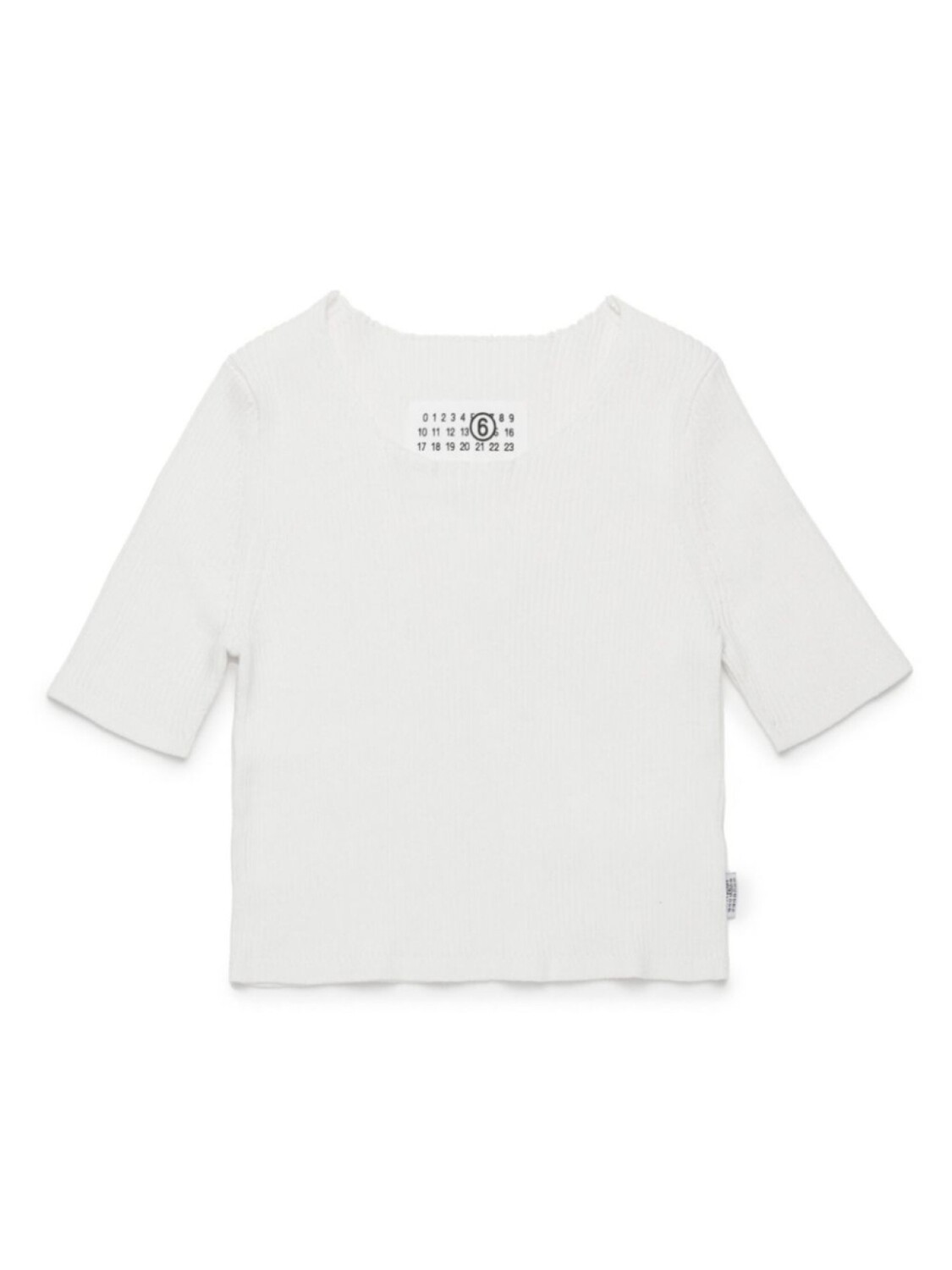 Топ из ребристого трикотажа MM6 Maison Margiela Kids, белый
Топ из ребристого трикотажа MM6 Maison Margiela Kids, белый