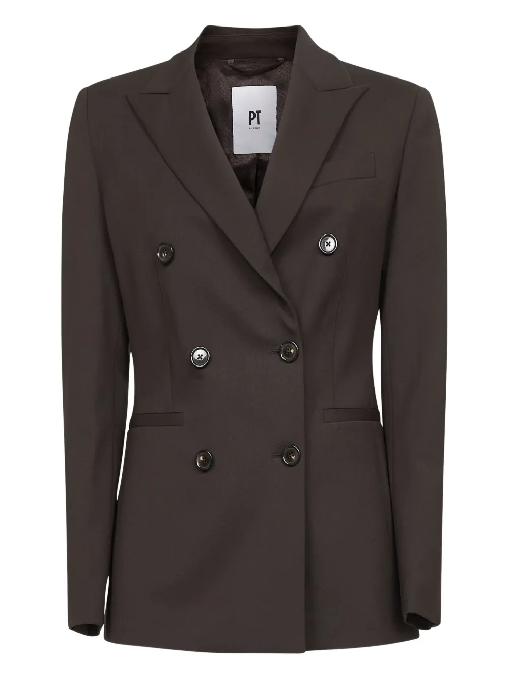Блейзер из смеси шерсти вирджин PT Torino, коричневый
Блейзер из смеси шерсти вирджин PT Torino, коричневый