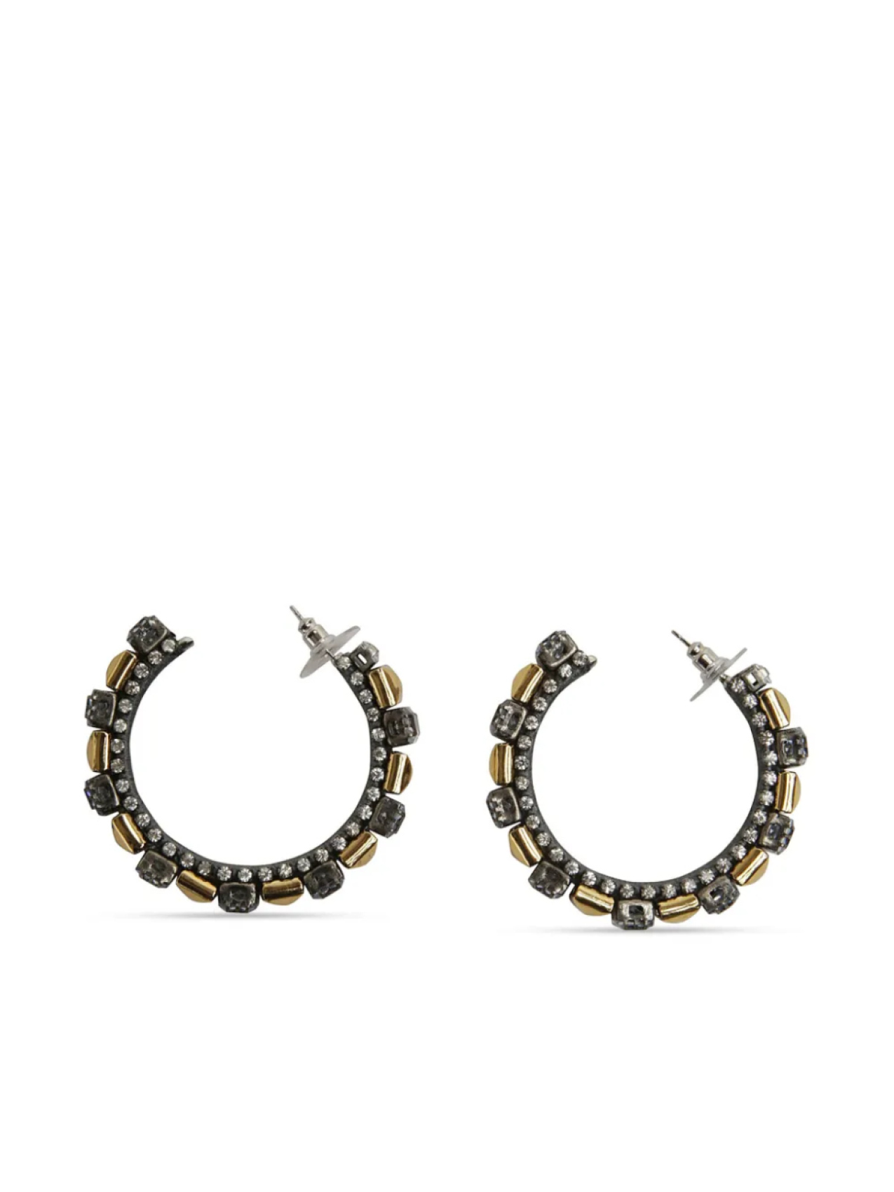 RADA' серьги-кольца с кристаллами, серебряный
RADA' серьги-кольца с кристаллами, серебряный