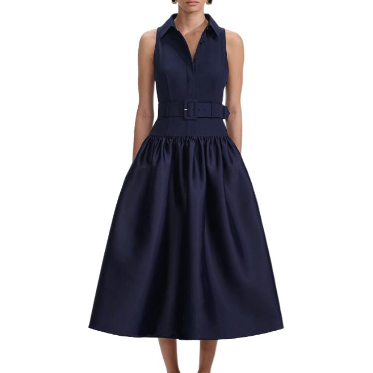 Платье миди Self portrait с поясом из твила Self-portrait, синий
Платье миди Self portrait с поясом из твила Self-portrait, синий