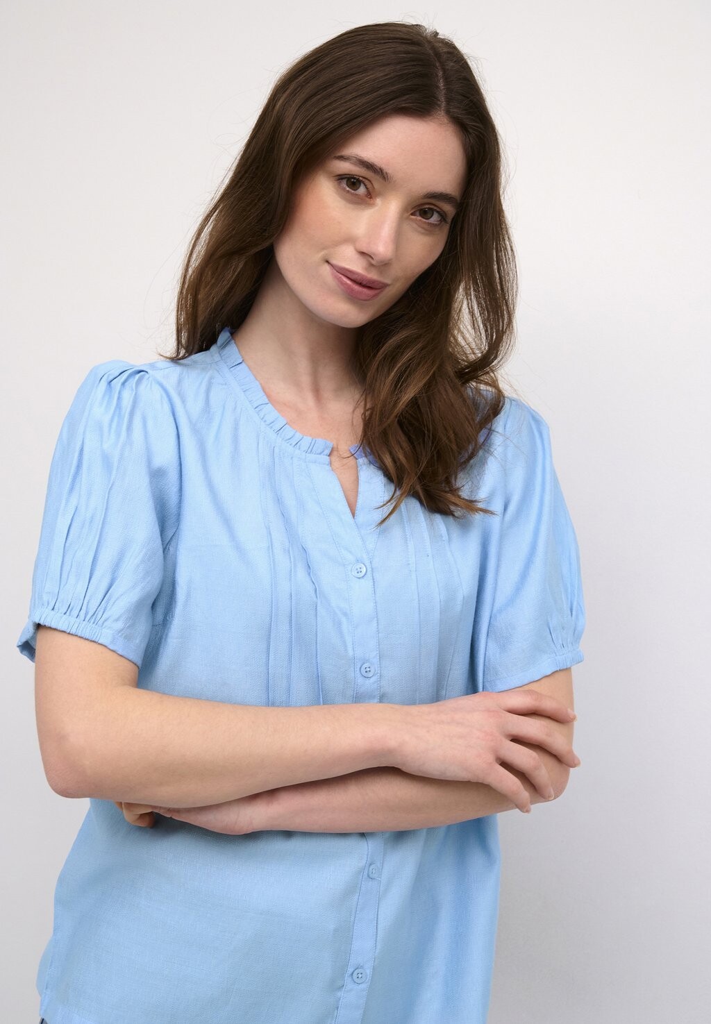Блузка-рубашка Cream, светло-синий цвет
Блузка-рубашка Cream, светло-синий цвет