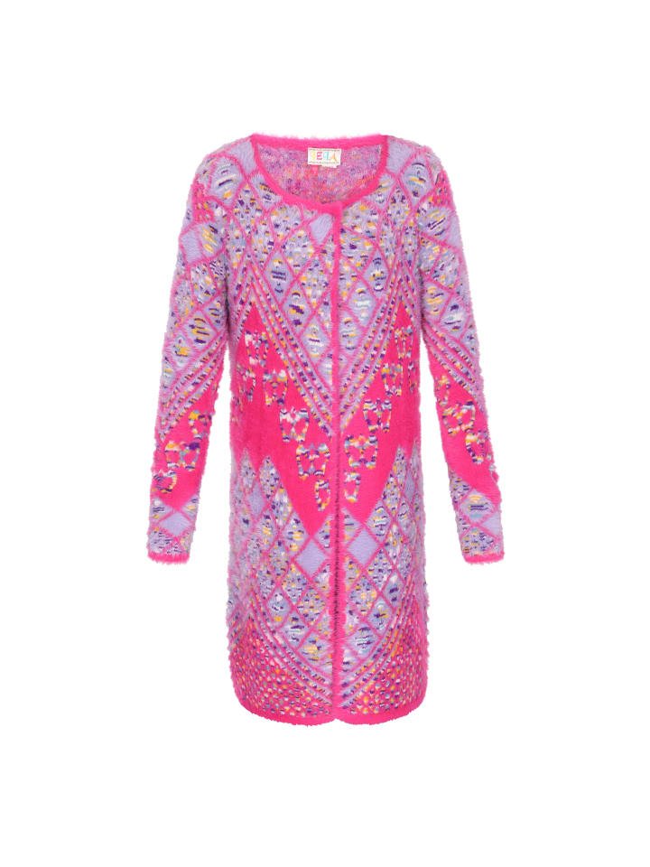 Женский кардиган розового цвета с разноцветными вставками IZIA
Женский кардиган розового цвета с разноцветными вставками IZIA