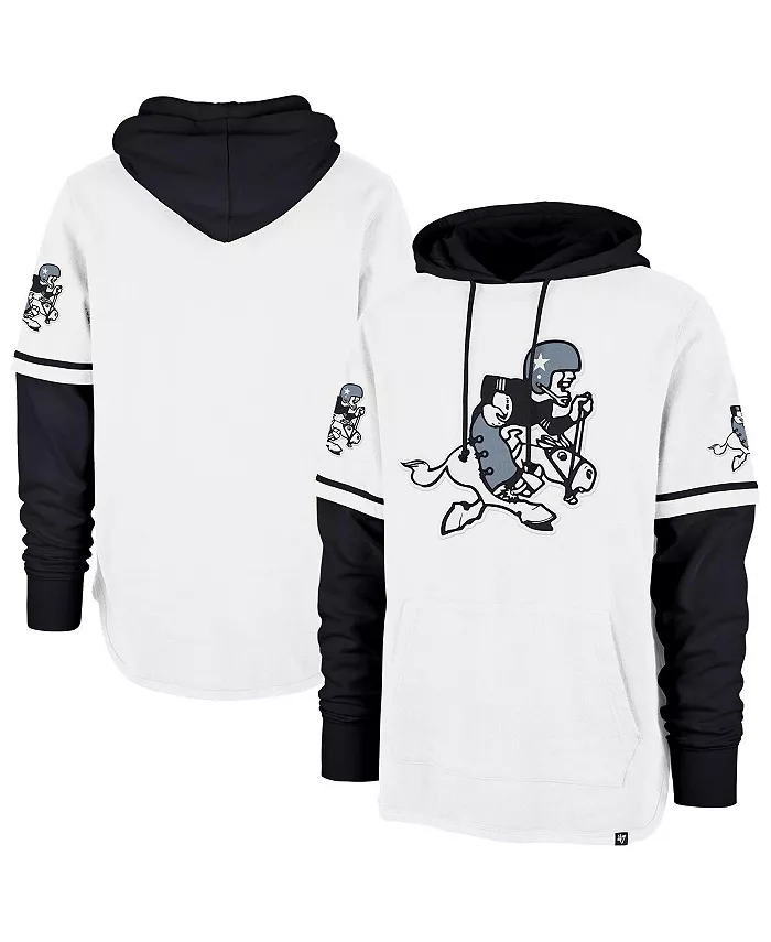 Мужская бело-черная толстовка с капюшоном Dallas Cowboys Throwback Shortstop '47 Brand
Мужская бело-черная толстовка с капюшоном Dallas Cowboys Throwback Shortstop '47 Brand