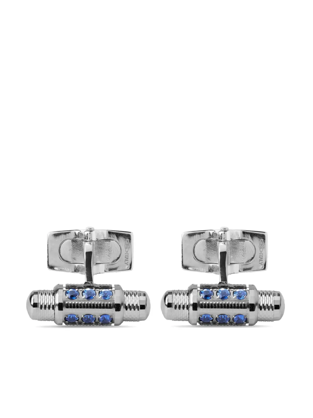 Запонки Lumen из белого золота с сапфирами и бриллиантами Officina Bernardi, серебяный
Запонки Lumen из белого золота с сапфирами и бриллиантами Officina Bernardi, серебяный