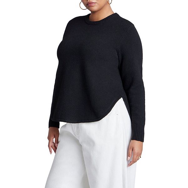 Женский свитер с асимметричным подолом plus size Eloquii, Black
Женский свитер с асимметричным подолом plus size Eloquii, Black