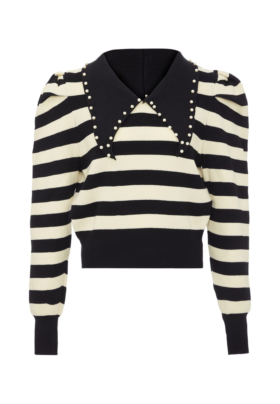 Тонкий вязаный свитер nolie Sweater, черный 
Тонкий вязаный свитер nolie Sweater, черный