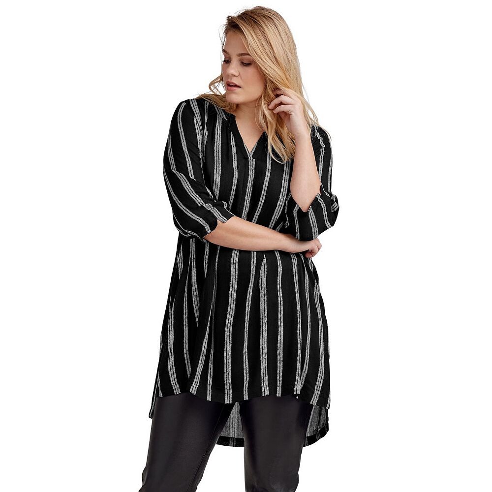 Женская жатая туника Ellos больших размеров с вырезом и вырезом, цвет Black White Stripe
Женская жатая туника Ellos больших размеров с вырезом и вырезом, цвет Black White Stripe