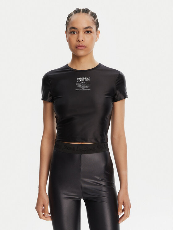 Облегающая футболка 78HAH6A2 Versace Jeans Couture, черный 
Облегающая футболка 78HAH6A2 Versace Jeans Couture, черный