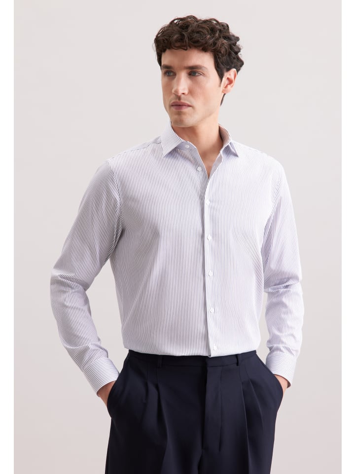 Деловая рубашка, стандартного размера, темно-синего цвета Seidensticker
Деловая рубашка, стандартного размера, темно-синего цвета Seidensticker