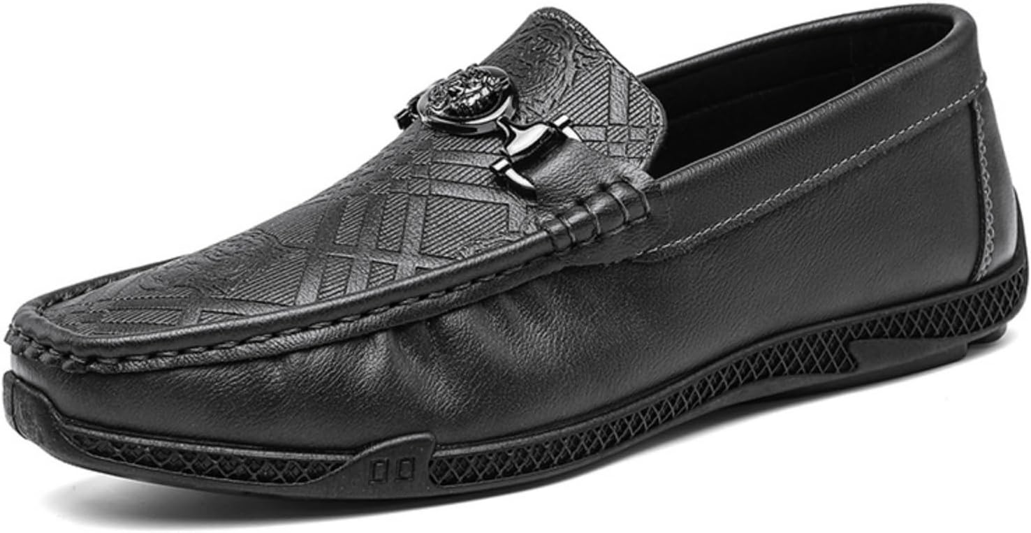 Мужские черные лоферы: верх из кожи с тиснением под клетку, декоративная пряжка-эмблема, удобная конструкция без шнурков и мягкая подошва- бизнес-кэжуал стиль для повседневной носки, поездок на работу и досуга Khwfjas
Мужские черные лоферы: верх из кожи с тиснением под клетку, декоративная пряжка-эмблема, удобная конструкция без шнурков и мягкая подошва- бизнес-кэжуал стиль для повседневной носки, поездок на работу и досуга Khwfjas