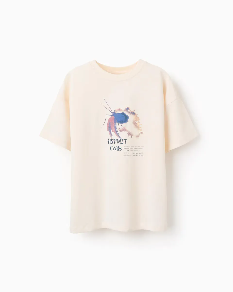 Футболка для мальчика с короткими рукавами и принтом спереди Zippy, бежевый
Футболка для мальчика с короткими рукавами и принтом спереди Zippy, бежевый