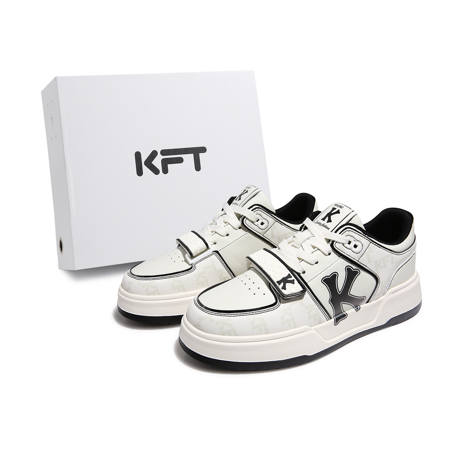 KFT Скользоустойчивые износостойкие легкие дышащие увеличивающие рост низкие скейтерские кроссовки унисекс бело-черные с принтом, цвет White Black (Print)
KFT Скользоустойчивые износостойкие легкие дышащие увеличивающие рост низкие скейтерские кроссовки унисекс бело-черные с принтом, цвет White Black (Print)