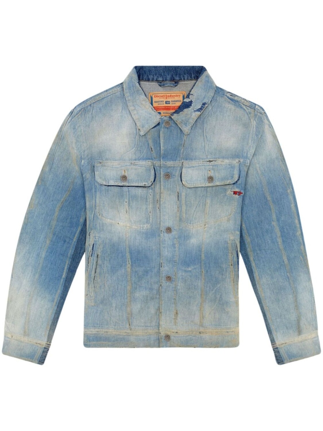 Diesel джинсовая куртка с эффектом потертости, синий
Diesel джинсовая куртка с эффектом потертости, синий