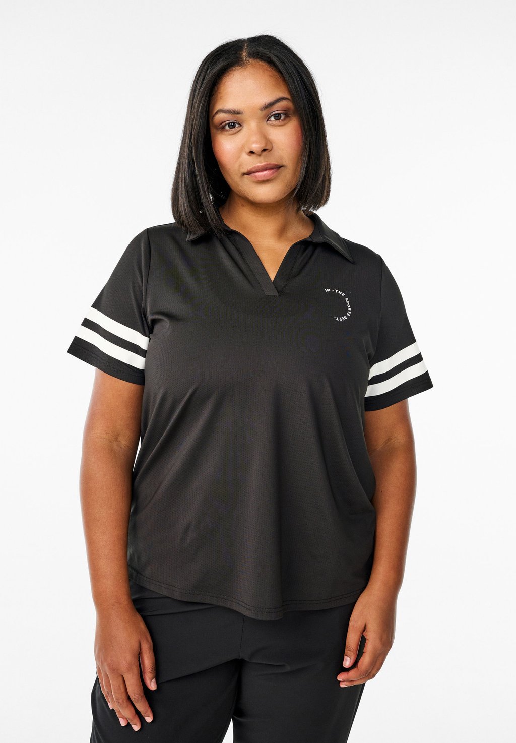 Рубашка поло LICHES MIT STREIFEN-DETAILS Active by Zizzi, черный
Рубашка поло LICHES MIT STREIFEN-DETAILS Active by Zizzi, черный