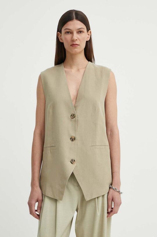 Жилет из смесового льна Samsoe Samsoe, зеленый
Жилет из смесового льна Samsoe Samsoe, зеленый