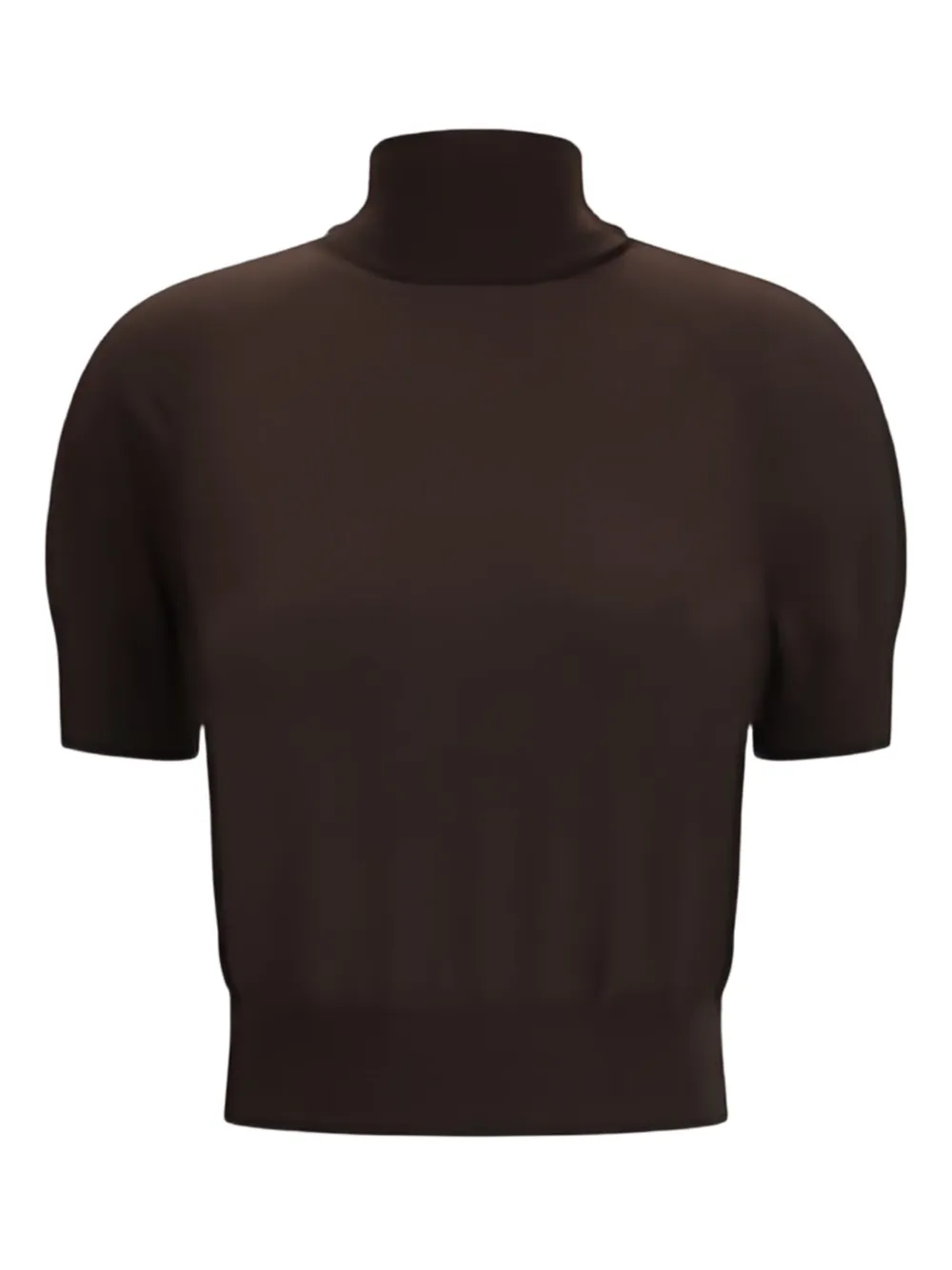 Топ с короткими рукавами и воротником-стойкой Petar Petrov, коричневый
Топ с короткими рукавами и воротником-стойкой Petar Petrov, коричневый
