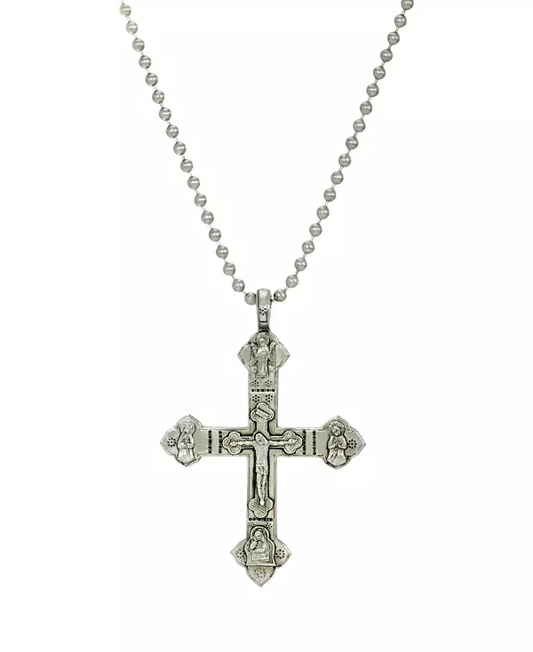 Мужское оловянное ожерелье с большим распятием Symbols Of Faith, silver-tone
Мужское оловянное ожерелье с большим распятием Symbols Of Faith, silver-tone