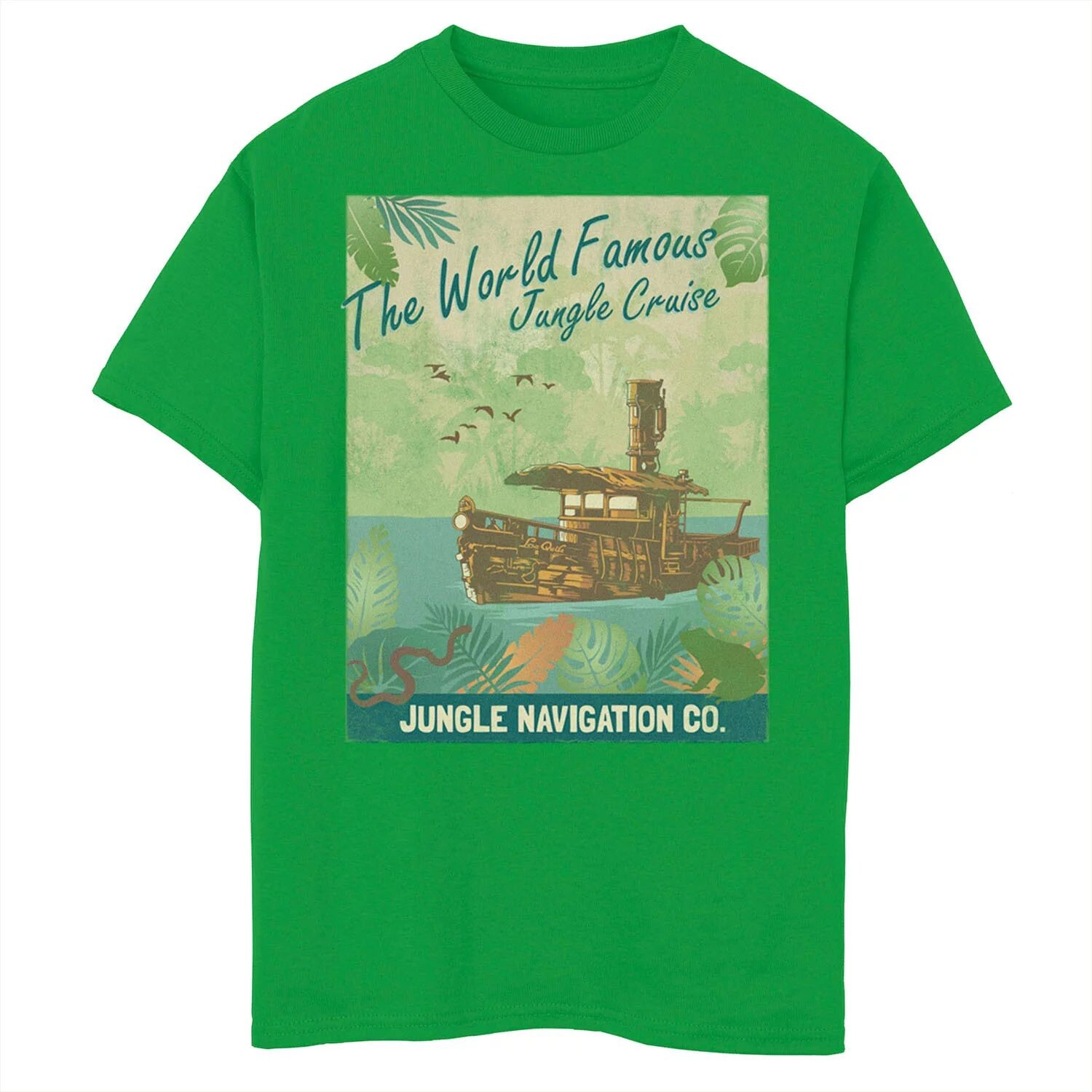 Винтажная футболка с плакатом Disney Jungle Cruise для мальчиков 8–20 лет «Всемирно известный круиз» Licensed Character
Винтажная футболка с плакатом Disney Jungle Cruise для мальчиков 8–20 лет «Всемирно известный круиз» Licensed Character