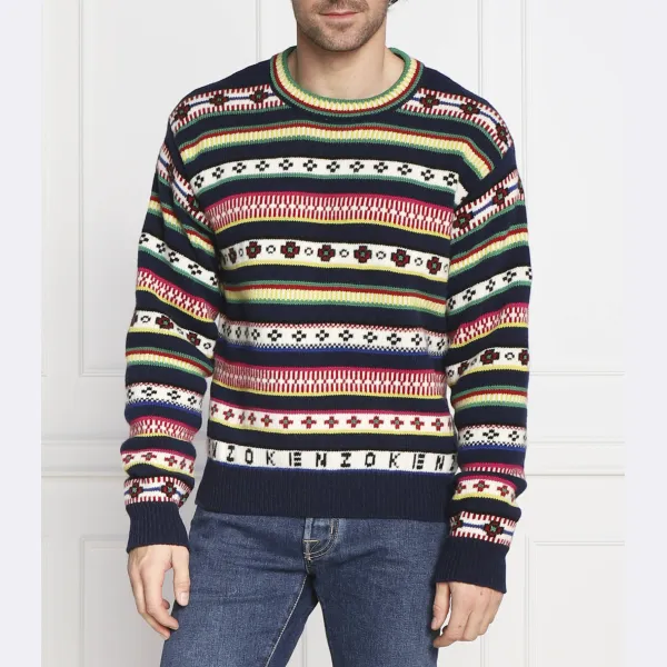 Шерстяной свитер обычного кроя Kenzo, синий
Шерстяной свитер обычного кроя Kenzo, синий