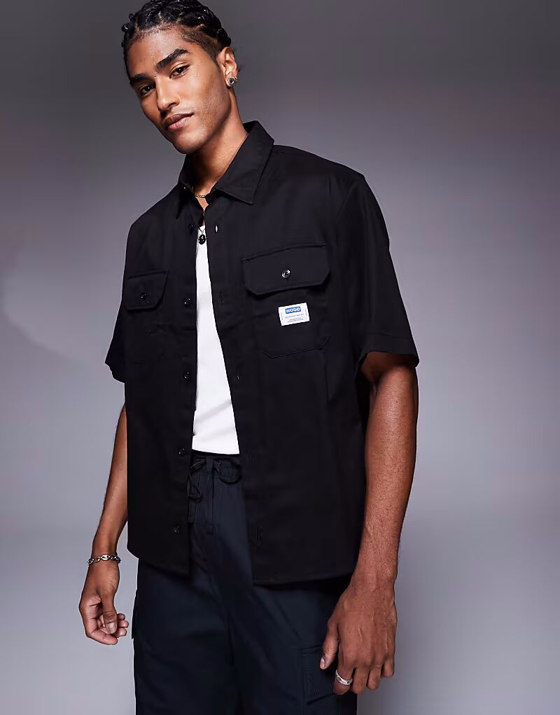 Рубашка свободного кроя Hugo Blue черного цвета
Рубашка свободного кроя Hugo Blue черного цвета