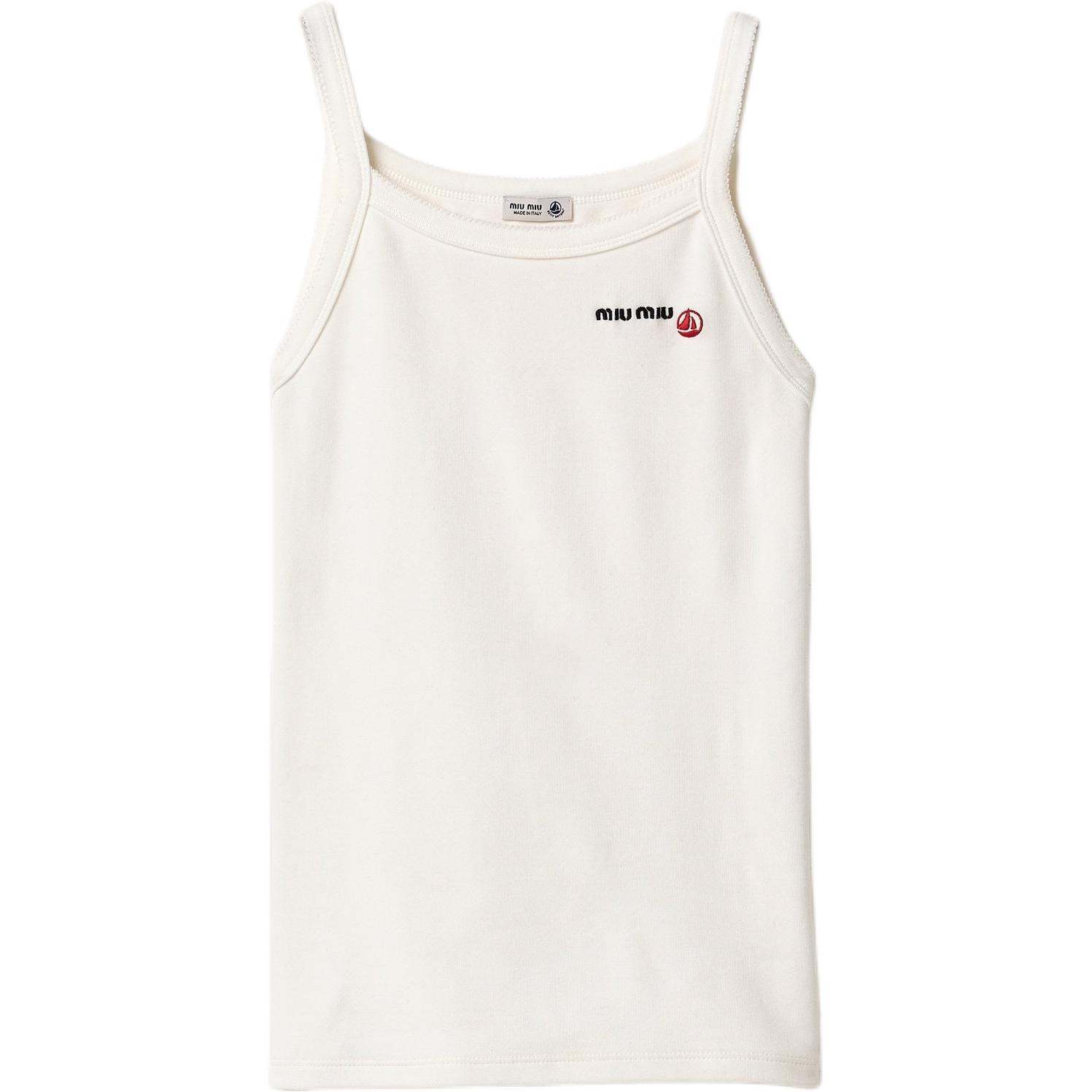 Футболка майка Petit Bateau с вышивкой MIU MIU, белый
Футболка майка Petit Bateau с вышивкой MIU MIU, белый