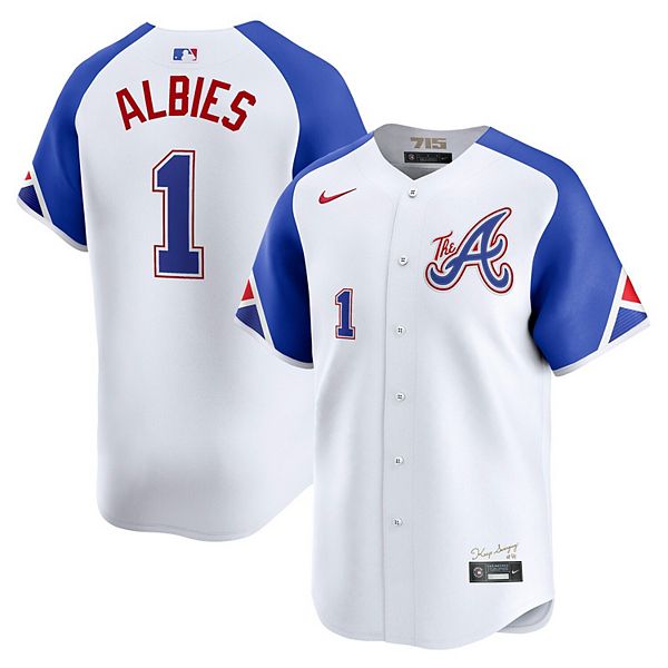 Мужская белая бейсболка Atlanta Braves City Connect Limited Ozzie Albies Nike
Мужская белая бейсболка Atlanta Braves City Connect Limited Ozzie Albies Nike