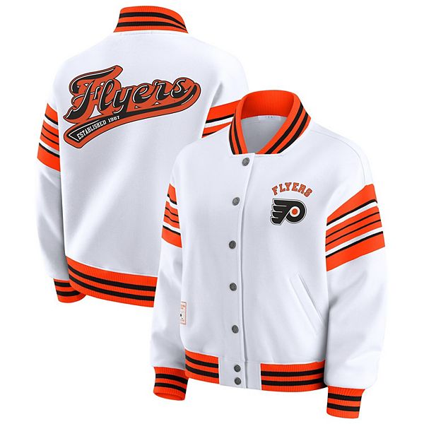 Женская бело-оранжевая флисовая куртка-толстовка philadelphia flyers на молнии Wear By Erin Andrews
Женская бело-оранжевая флисовая куртка-толстовка philadelphia flyers на молнии Wear By Erin Andrews