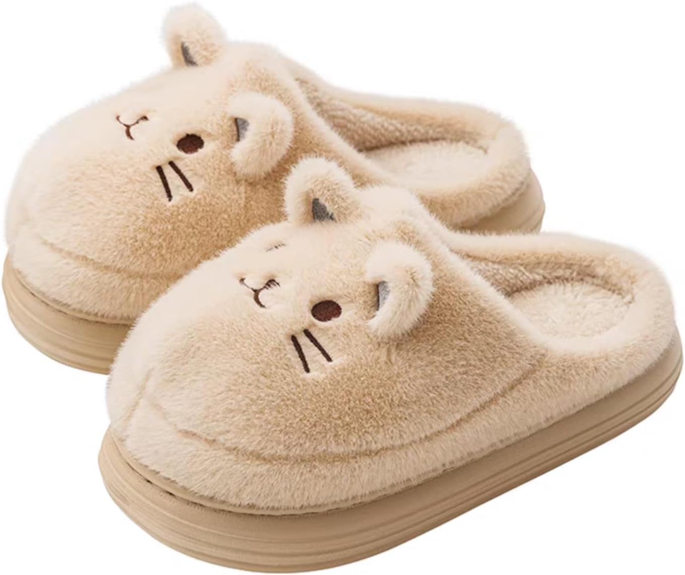 Милые тапочки Zigihos с котиком - кавайные пушистые, мягкие и теплые домашние тапочки для женщин и мужчин, хаки
Милые тапочки Zigihos с котиком - кавайные пушистые, мягкие и теплые домашние тапочки для женщин и мужчин, хаки