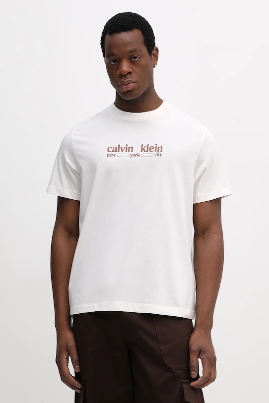 Хлопковая футболка Calvin Klein Jeans, бежевый
Хлопковая футболка Calvin Klein Jeans, бежевый