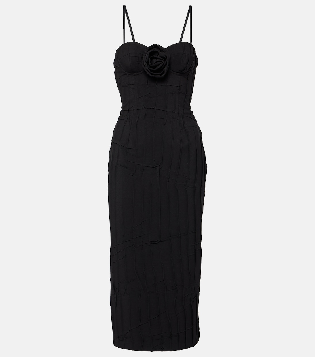 Платье миди без бретелек с цветочной аппликацией Blumarine, черный
Платье миди без бретелек с цветочной аппликацией Blumarine, черный