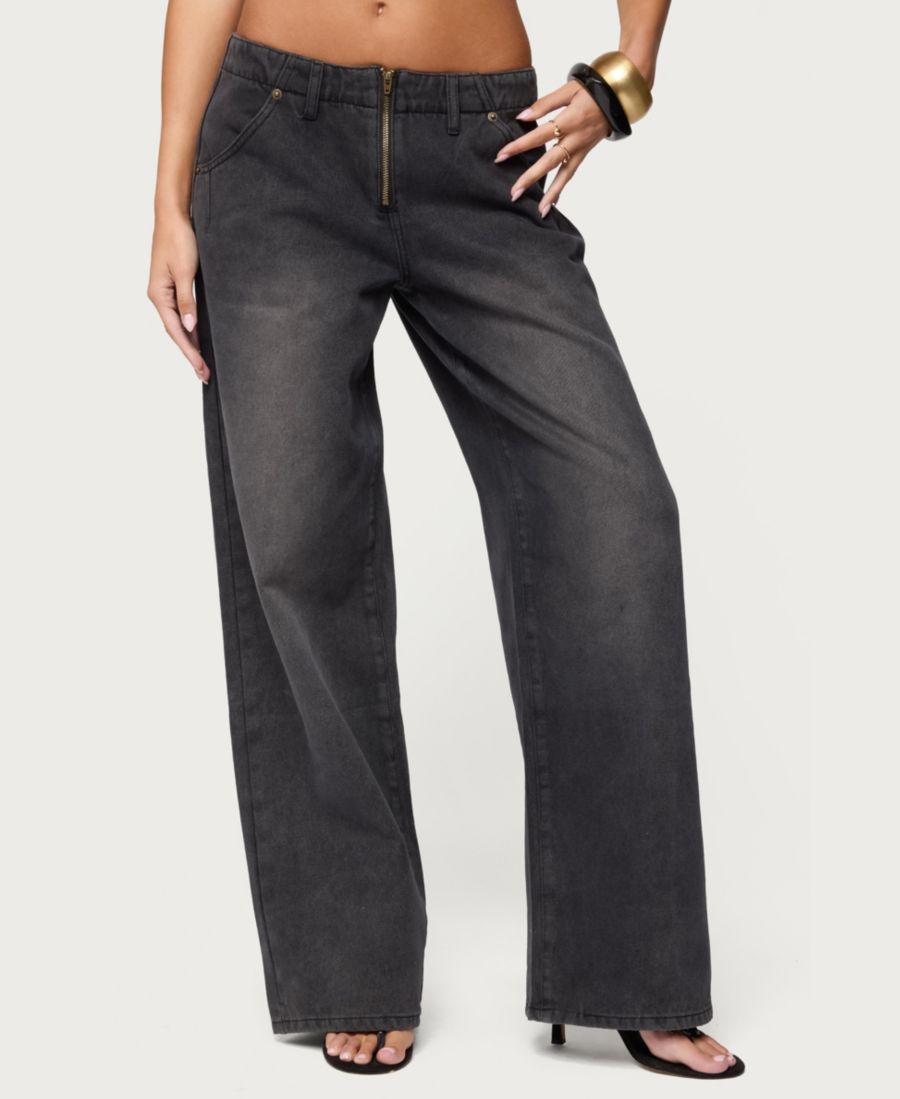 Женские джинсы Aliyah с застежкой-молнией и низкой посадкой Edikted, Black-washed
Женские джинсы Aliyah с застежкой-молнией и низкой посадкой Edikted, Black-washed