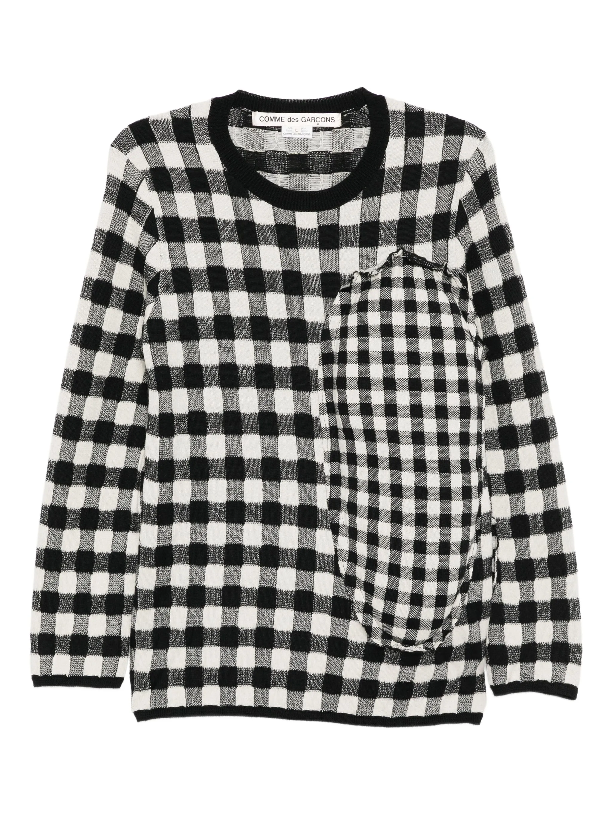 Джемпер в клетку Comme Des Garçons, черный
Джемпер в клетку Comme Des Garçons, черный