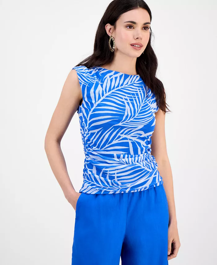 Петит топ с принтом и боковыми сборками из сетки I.N.C. International Concepts, синий
Петит топ с принтом и боковыми сборками из сетки I.N.C. International Concepts, синий