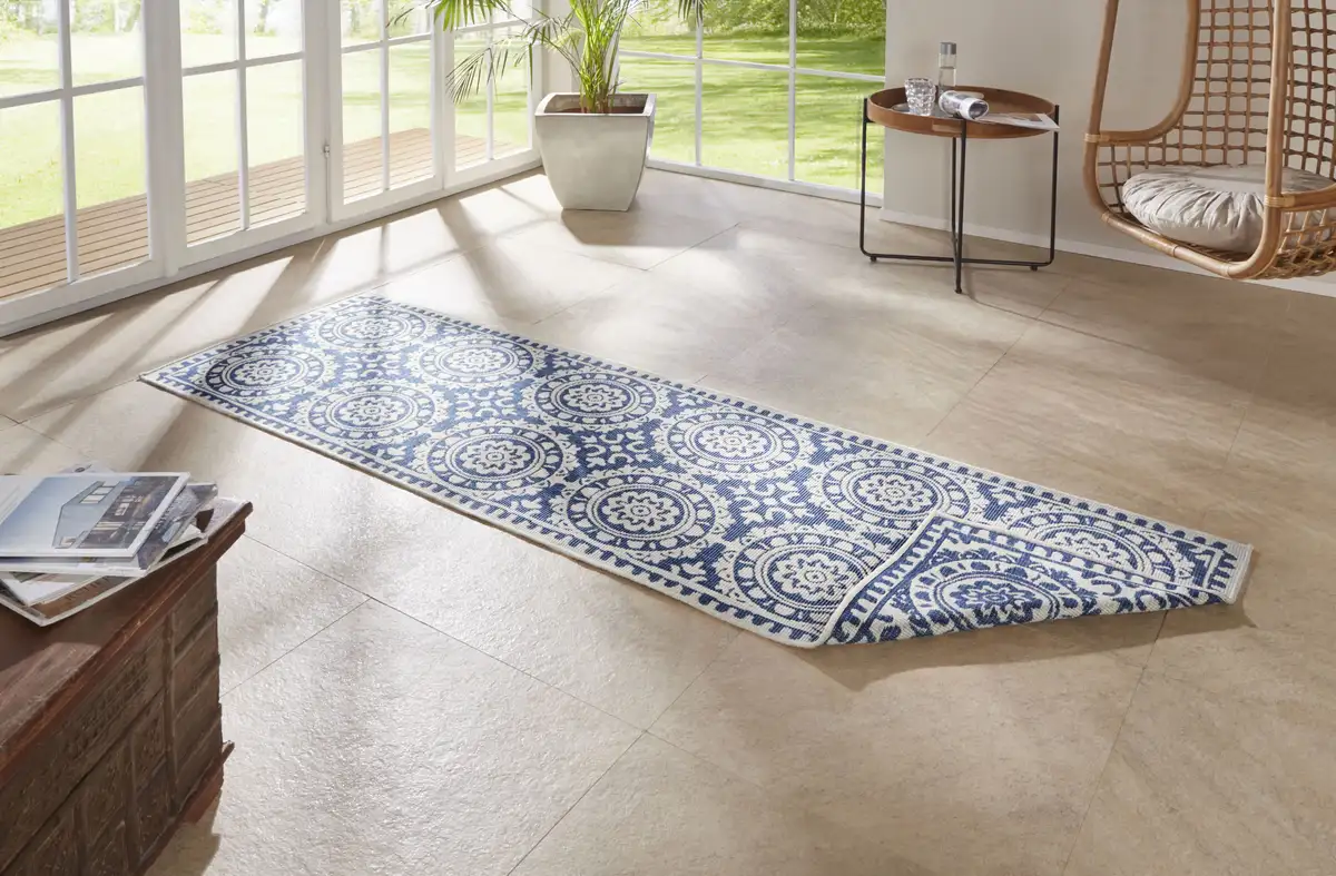 NORTHRUGS дорожка "Jardin", прямоугольный, двусторонний ковер, для дома и улицы, винтаж, балкон, сад, гостиная, прихожая 80х350 см, кремовый/синий
NORTHRUGS дорожка "Jardin", прямоугольный, двусторонний ковер, для дома и улицы, винтаж, балкон, сад, гостиная, прихожая 80х350 см, кремовый/синий