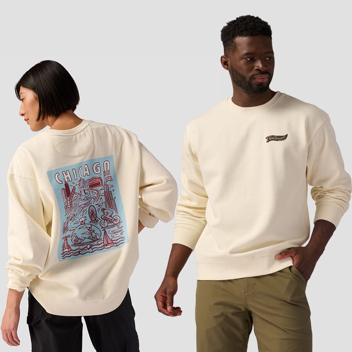 Толстовка с круглым вырезом chicago poster Backcountry, белый
Толстовка с круглым вырезом chicago poster Backcountry, белый