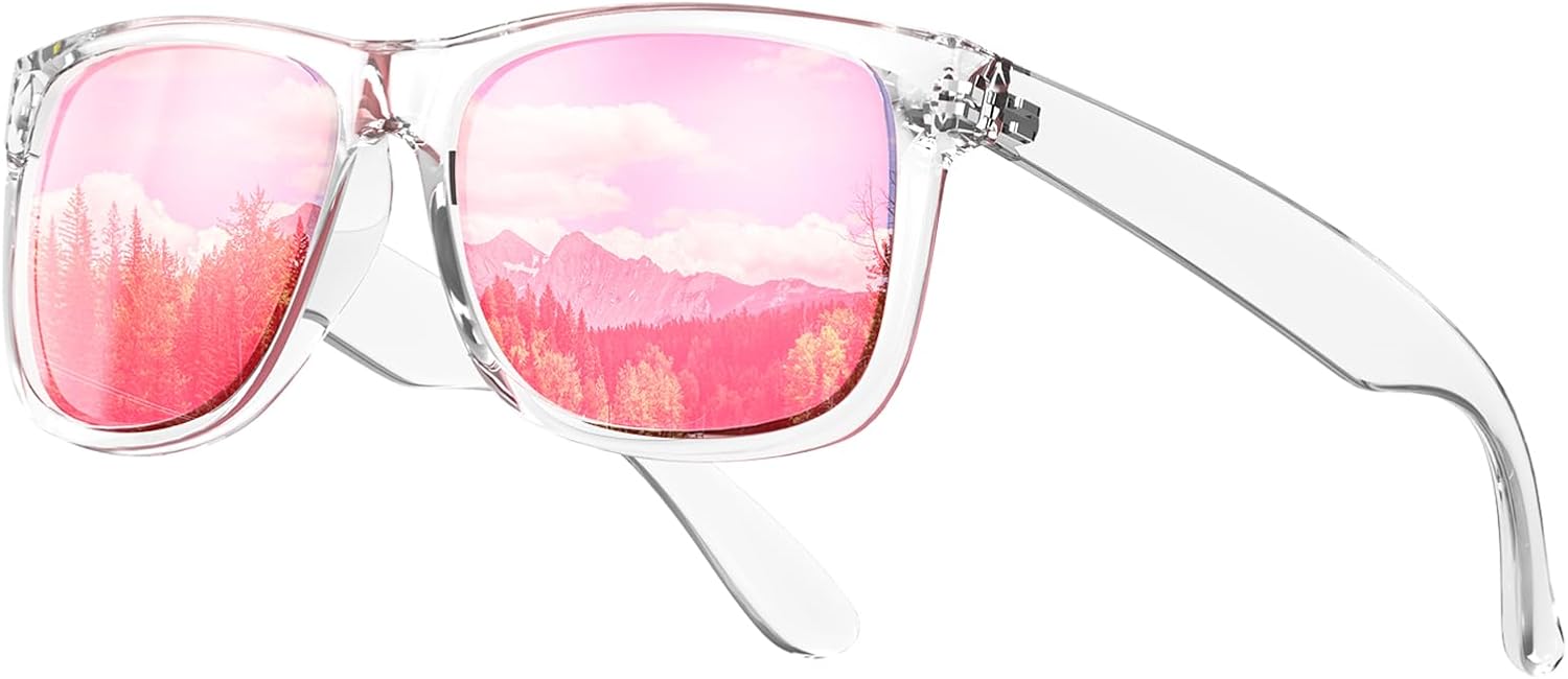 KALIYADI Женские поляризованные солнцезащитные очки: ретро-стиль, модные солнцезащитные очки с защитой UV400 для вождения и путешествий, Z03-bright Transparent Frame Sakura Powder Lens
KALIYADI Женские поляризованные солнцезащитные очки: ретро-стиль, модные солнцезащитные очки с защитой UV400 для вождения и путешествий, Z03-bright Transparent Frame Sakura Powder Lens