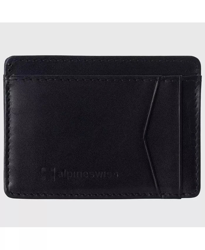 Мужской RFID-защищенный минималистичный кожаный кошелек для переднего кармана тонкий картхолдер Alpine Swiss, черный
Мужской RFID-защищенный минималистичный кожаный кошелек для переднего кармана тонкий картхолдер Alpine Swiss, черный