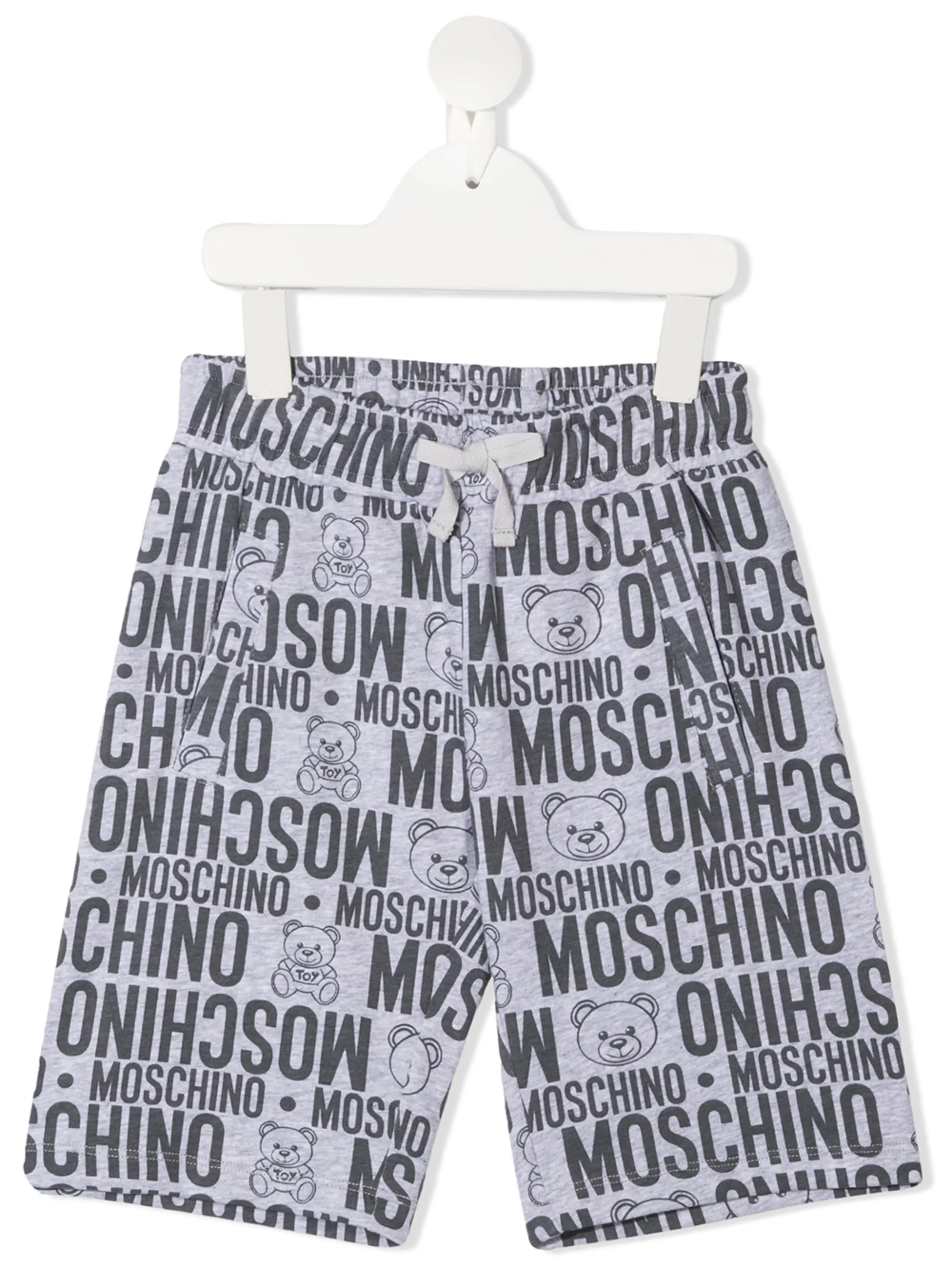 Шорты с монограммой Moschino Kids, серый
Шорты с монограммой Moschino Kids, серый
